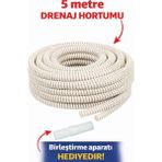 Topraq Şeffaf Klima Su Tahliye Hortumu 5/8 - 5 Metre – Spiral Yapı, Dayanıklı & Esnek