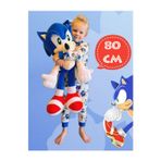 Toprock Store Xxl Kumaş Sonic Boom Hedgehog Kirpi Sonic Peluş Oyuncak Uyku & Oyun Arkadaşı Dev Boy 80 Cm.