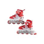 TOPROCKSTORE Işıklı Kırmızı Ayarlanabilir 2+2 Metal Gövdeli Quad Paten, Çocuk Pateni, 38-41 Beden