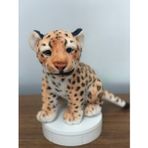 Toprockstore Leopar Peluş Oyuncak Gerçekçi Yüz Cam Göz Hediyelik Uyku Arkadaşı 30 Cm
