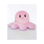 TOPROCKSTORE Mod Değiştiren Ahtapot Duygulu İki Yüzlü Peluş Oyuncak, 20 cm, Mor, Unisex