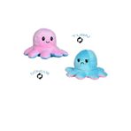 TOPROCKSTORE Mod Değiştiren Ahtapot Duygulu İki Yüzlü Peluş Oyuncak, 20 cm, Pembe, Unisex