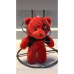 TOPROCKSTORE Sevimli Ayıcık Peluş Oyuncak Anahtarlık, 12 cm, Kırmızı, Unisex
