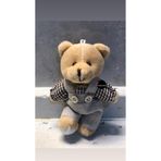 TOPROCKSTORE Sevimli Elbiseli Tulumlu Ayıcık Peluş Oyuncak Anahtarlık, 12 CM, Unisex