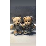 TOPROCKSTORE Sevimli Elbiseli Tulumlu Ayıcık Peluş Oyuncak Anahtarlık Uyku Arkadaşı Hediyelik 12 CM Sevgiliye Eşe