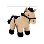 TOPROCKSTORE Sevimli Yeleli At Uyku Arkadaşım Peluş Oyuncak, 25 cm, Bej