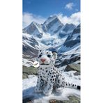 TOPROCKSTORE Sevimli Yırtıcı Vahşi Leopar Kaplan Peluş Oyuncak, Gerçekçi Camgöz, 25 cm, Beyaz