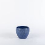 TOPSAN Tamago Beyaz Granit Desenli Mavi Kaktüs ve Sukulentlik Saksı (Beyaz-Mavi)