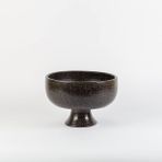 TOPSAN Vidro Oval Kahverengi Granit Desenli Siyah Kaktüs ve Sukulentlik Saksı (Siyah)