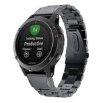 TOPsic Garmin Fenix 5 Kayış, 22mm Paslanmaz Celik Yedek Kayış için Instinct/Fenix 5/Fenix 5 Plus/Forerunner 935/Fenix 6/Fenix 6 Pro/Fenix 7/Fenix 7 Solar/Fenix 7 Sapphire Solar