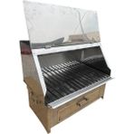 Topsöken Paslanmaz Bacalı Mangal 28 x 50 cm Çekmeceli Kapaklı - STANDART