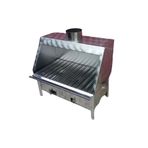 Topsöken Paslanmaz Bacalı Mangal 28 x 50 cm Masaüstü Havalandırmalı