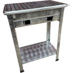 Topsöken Paslanmaz Kömürlü Köfteci Mangalı 35 x 50 cm Ayarlı Havalandırmalı