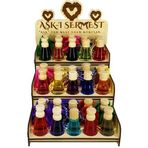 Toptan Aşk-I Sermest Beyaz Ahşap Standlı 120 Adet 8 ml Amber Araç Parfümü Oto Araba Kokusu