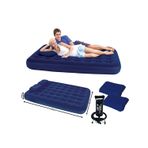 Toptan Bulurum Bestway 67374 Çift Kişilik Şişme Yatak (203CMX152CMX22CM) -2 Adet Yastık ve El Pompası Hediye