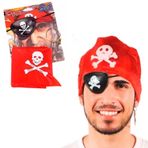 Toptan Bulurum Korsan Bandana Korsan Göz Maskesi Ve Korsan Küpesi 3 Lü Kostüm Seti