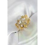 Toptan Bulurum MH-02039TB226310 Zirkon Taşlı 2'li Model Gold Renk Kadın Yüzük