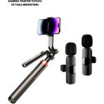 Toptan Bulurum NPL2S Tripot +K11 Yaka Mikrofonu Set