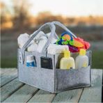 Toptan Keçe Gri Anne Bebek Bakım Çantası Organizer 33x23x18 cm Özellikli Keçeden Üretim