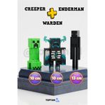Toptan3D (3'lü Paket) Creeper + Warden + Enderman 3'lü Minecraft Tarzı Eklemli Hareketli Figür Oyuncak Seti