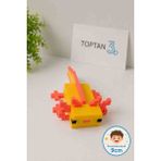 Toptan3D Axolotl Büyük Boy, Sarı Turuncu Aksolotl Minecraft Tarzı Figür Oyuncak - 9 cm