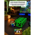 Toptan3D Stres Küpü, Yeşil Yaratık Tarzı Stres Küpü, infinity cube + Gözlüklü Karakter Anahtarlık Hediyeli (Büyük Boy - 8cm)
