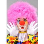 Toptanbulurum Pembe Renk Kıvırcık Afro Bonus Peruk Takma Saç ve Kırmızı Burun Seti
