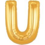 Toptanbulurum U Harf Folyo Altın 40 inç Balon