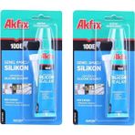 Toptancı Amca Akfix Sa - 111 Genel Amaçlı 50 Ml Şeffaf Tüp Silikon 2 Adet
