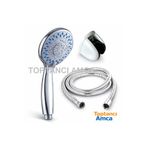 Toptancı Amca Mafsallı Duş Seti 3 Parça Krom Gümüş El Duşu Hortumu Banyo Aksesuarı Takımı Su Tasarruflu Başlığı
