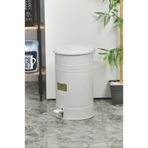TOPTANFONİ 30 Litre Metal Pedallı Çöp Kovası Beyaz. (İç Kovasi Yoktur.)1062