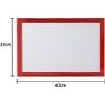 Toptanhane 30X40 Fırınlanabilir Yıkanabilir Silpat Kendinden Yağlı Silikon Pişirme ve Hamur Açma Matı Silpatı - Kırmızı - Turuncu