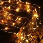 Toptanhane Yılbaşı Işığı 10 Metre Pilli Şeffaf Kablolu 60 Ledli Dekoratif Yeni Yıl Süsleme New Year - Sarı