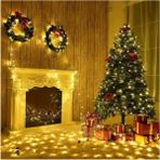 Toptanhane Yılbaşı Işığı 5 Metre Pilli Şeffaf Kablolu 50 Ledli Dekoratif Yeni Yıl Süsleme New Year - Sarı