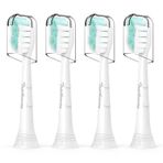 Toptheway Philips Sonicare için Diş Fırçası Yedek Başlıkları: 4'lü Paket Sonic Yedek Phillips Elektrikli Fırça ProtectiveClean C2 G2 C1 4100 5100 W Plak Kontrolü Geçmeli