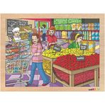 Toptoys 24 Parça Alışveriş Ahşap Puzzle