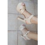 Topukla 036 4185 Ten Deri 13 cm Kadın Platform Ayakkabı