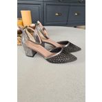 Topukla 036 650 Platin 5 cm Kadın Abiye Ayakkabı
