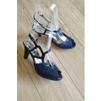 Topukla 599 Lacivert Sim 8 cm Kadın Abiye Ayakkabı
