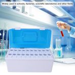 Topyon Test Tüpü saklama kutusu, saplı taşınabilir tutucu raf, laboratuvarlar, hastaneler, bilimsel araştırma, flebotomi, homeopati, parfüm örnekleri için 20 test tüpü tutar