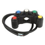 Topyond 5'i 1 Arada Çok Fonksiyonlu Motosiklet Gidon Kontrol Anahtarı - Far, Dönüş Işığı, 2.2cm Gidon Için Korna Anahtarı