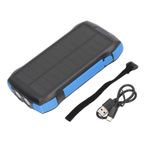 Topyond Solar Charger Güç Bankası 33500mAh - Hızlı Şarj, Dış Mekan için El Feneri ile Su Geçirmez Telefon Şarj Cihazı, Siyah Mavi