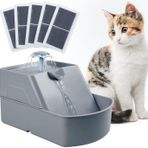 TOREAD Kedi çeşmesi 2,6 l otomatik içme suyu sebili, 5 yıkanabilir yedek filtre, ultra sessiz pompa, kedi ve küçük köpekler için, dökülmeye karşı akan su kasesi