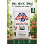 TORFSAN 5 Litre Bahçe Saksı ve Çiçek Toprağı Torf Perlit Organik Gübre Karışımı