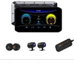 Torima Araç İçi Kamera Ultra Hd Wifi Tekerlek Basınç Göstergeli Carplay Ön ve Arka Motorsiklet Kamerası M8E Siyah