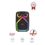 Torima Bluetooth Hoparlör RGB LED Işıklı Kablosuz Mikrofonlu Taşınabilir Karaoke Speaker D84 Siyah