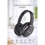 Torima Bluetooth Kulaklık Kulak Üstü Kablosuz Kulaklık HD60 Siyah