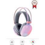 Torima Bluetooth Kulaklık Kulak Üstü Rgb Işıklı Kablosuz Kulaklık HD40 Pembe