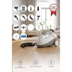 Torima Buharlı Temizleyici TSC01 2000W Gri Aksesuarlarla Çok Fonksiyonlu Halı Koltuk Cam Temizleme