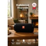 Torima D47 Siyah Kablosuz Taşınabilir TWS Bluetooth Hoparlör